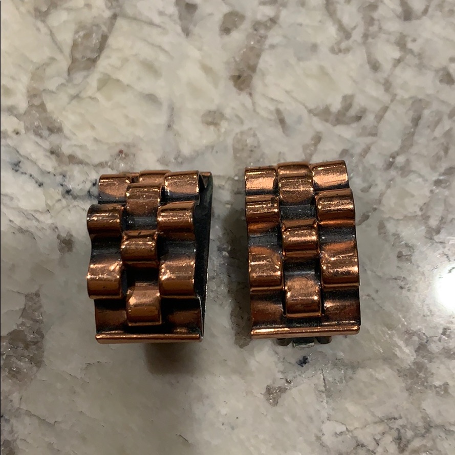 Vintage Matisse Renior Copper Rolex Earrings Clips